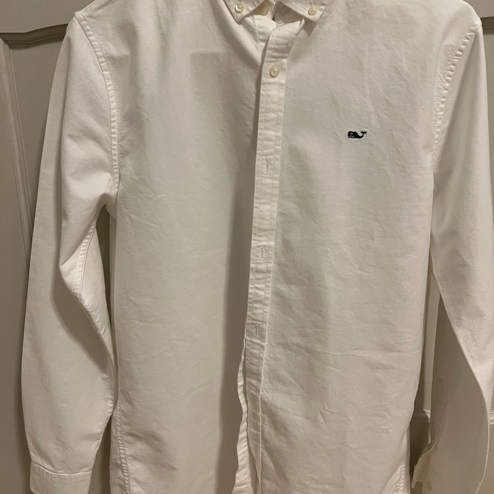 vineyard vines white boys button down xl